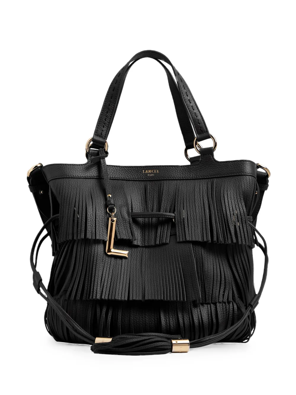 Lancel medium Premier Flirt fringed bucket bag - Black