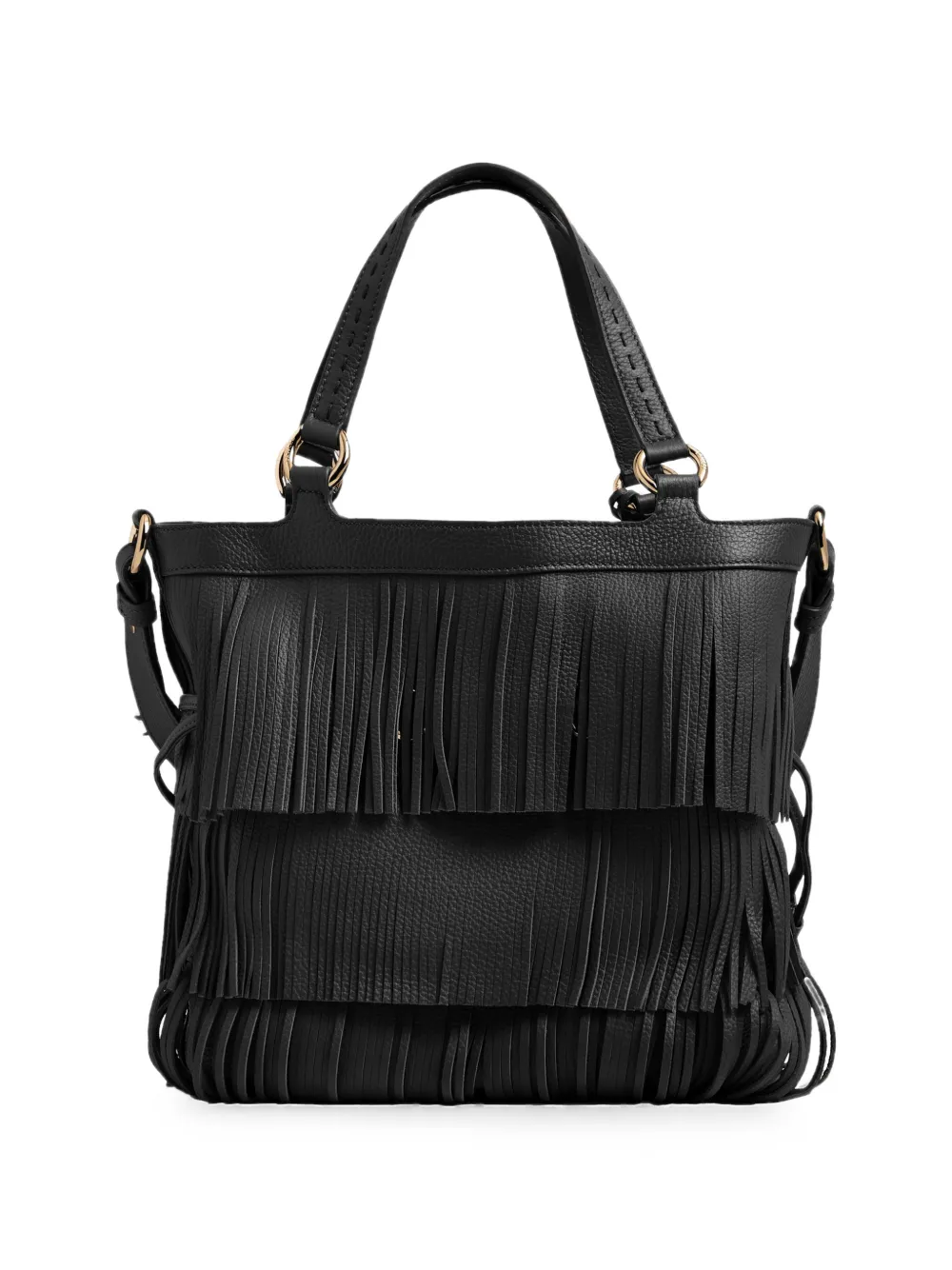 Lancel Medium Premier Flirt bucket-tas met franje Zwart