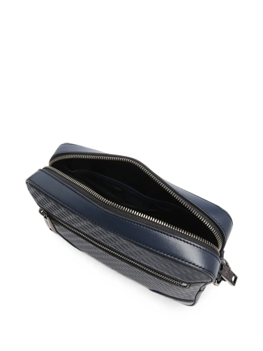 Lancel Charlie leren cameratas met reliëf Blauw