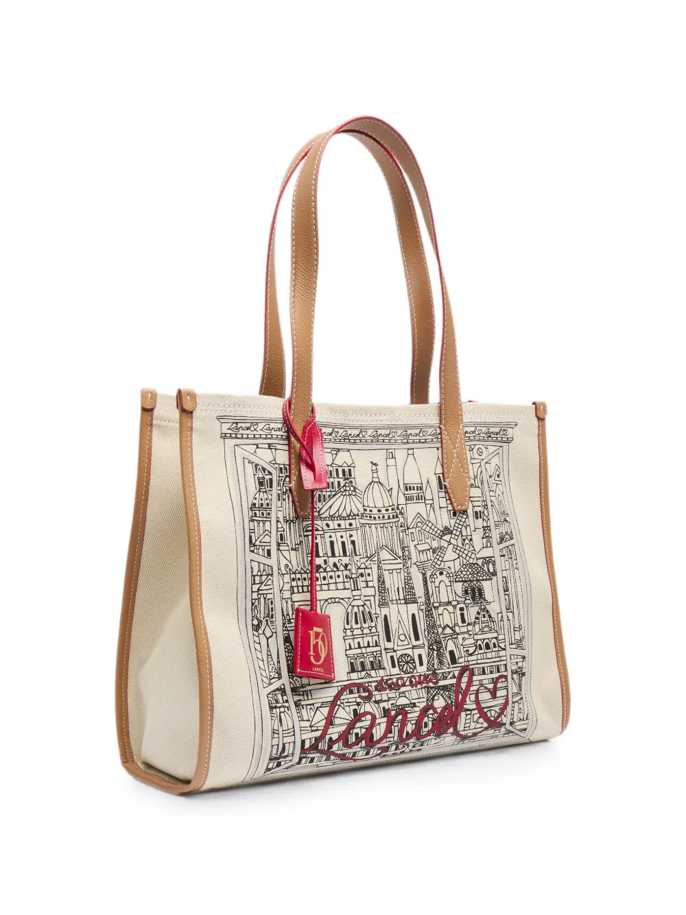 Lancel Canvas shopper Beige
