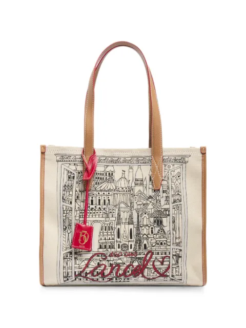 Lancel tote con estampado geométrico