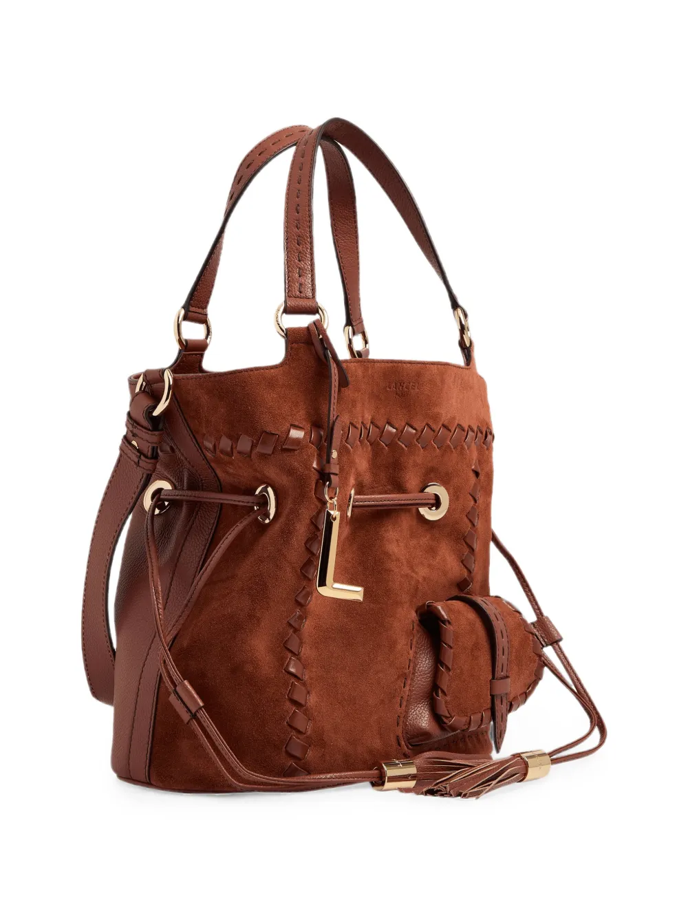 Lancel Medium Premier Flirt bucket-tas met stiksels Bruin