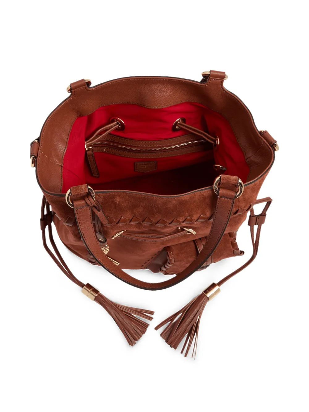 Lancel Medium Premier Flirt bucket-tas met stiksels Bruin