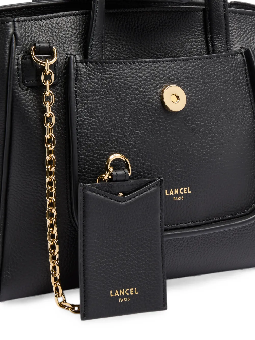 Lancel Kleine Thea leren shopper met textuur Zwart
