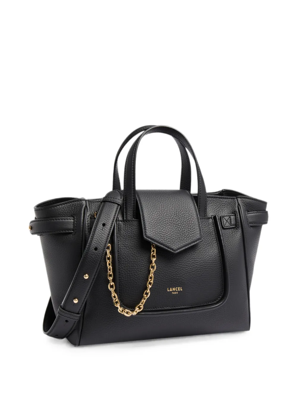 Lancel Kleine Thea leren shopper met textuur Zwart