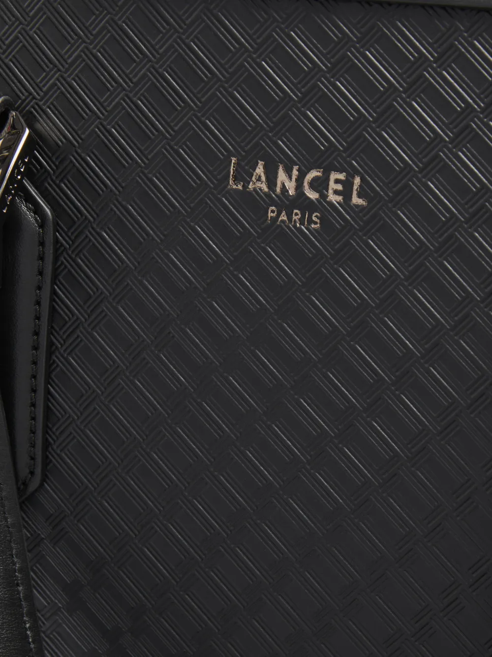 Lancel Charlie leren aktetas met reliëf Zwart