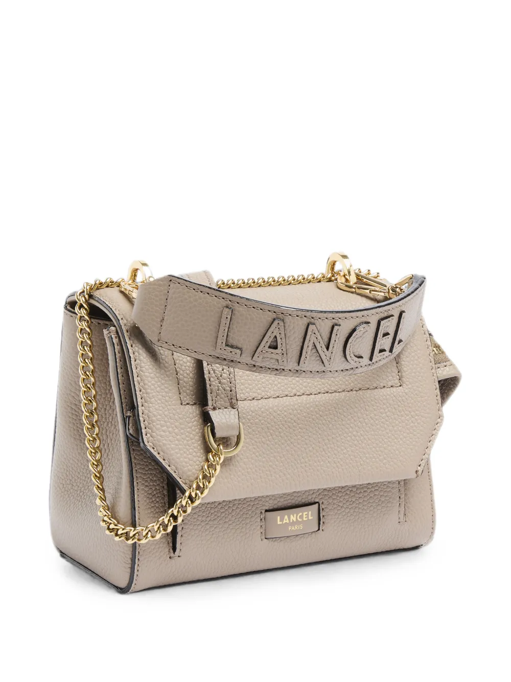 Lancel Kleine Nino bewerkte leren crossbodytas Beige