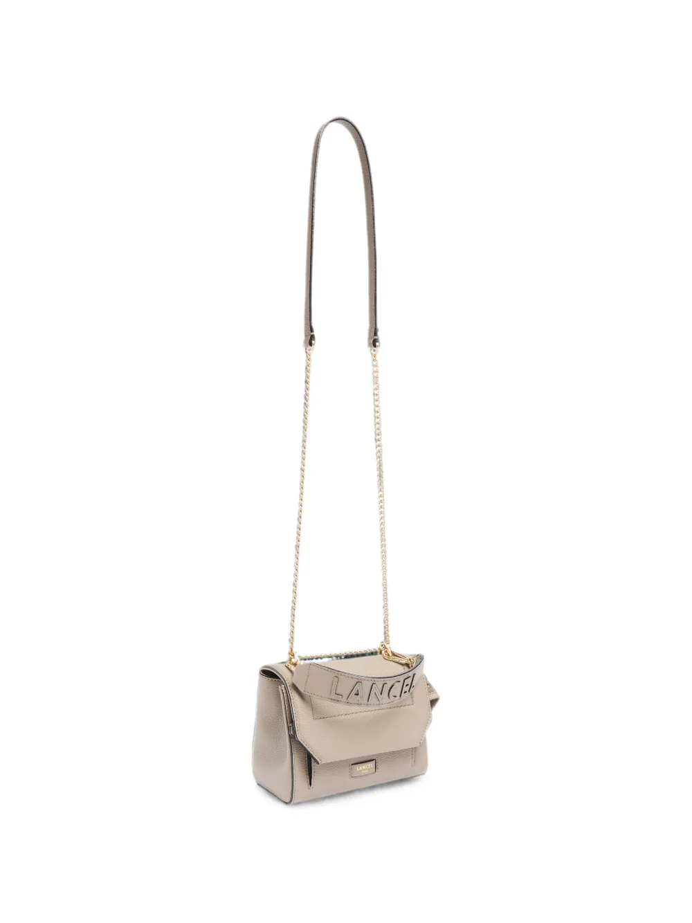 Lancel Kleine Nino bewerkte leren crossbodytas Beige