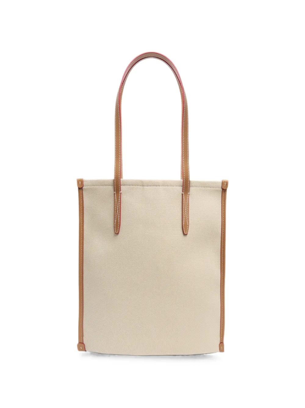  Lancel Canvas Leather-trim Tote Bag - Neutro 