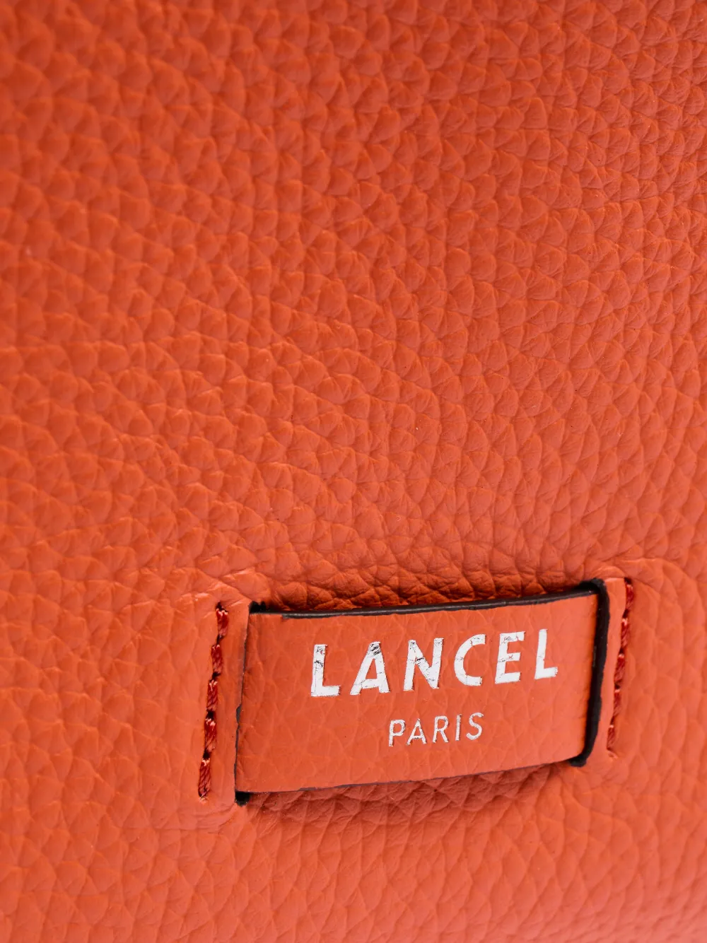 Lancel Louison leren schoudertas van textuur Oranje
