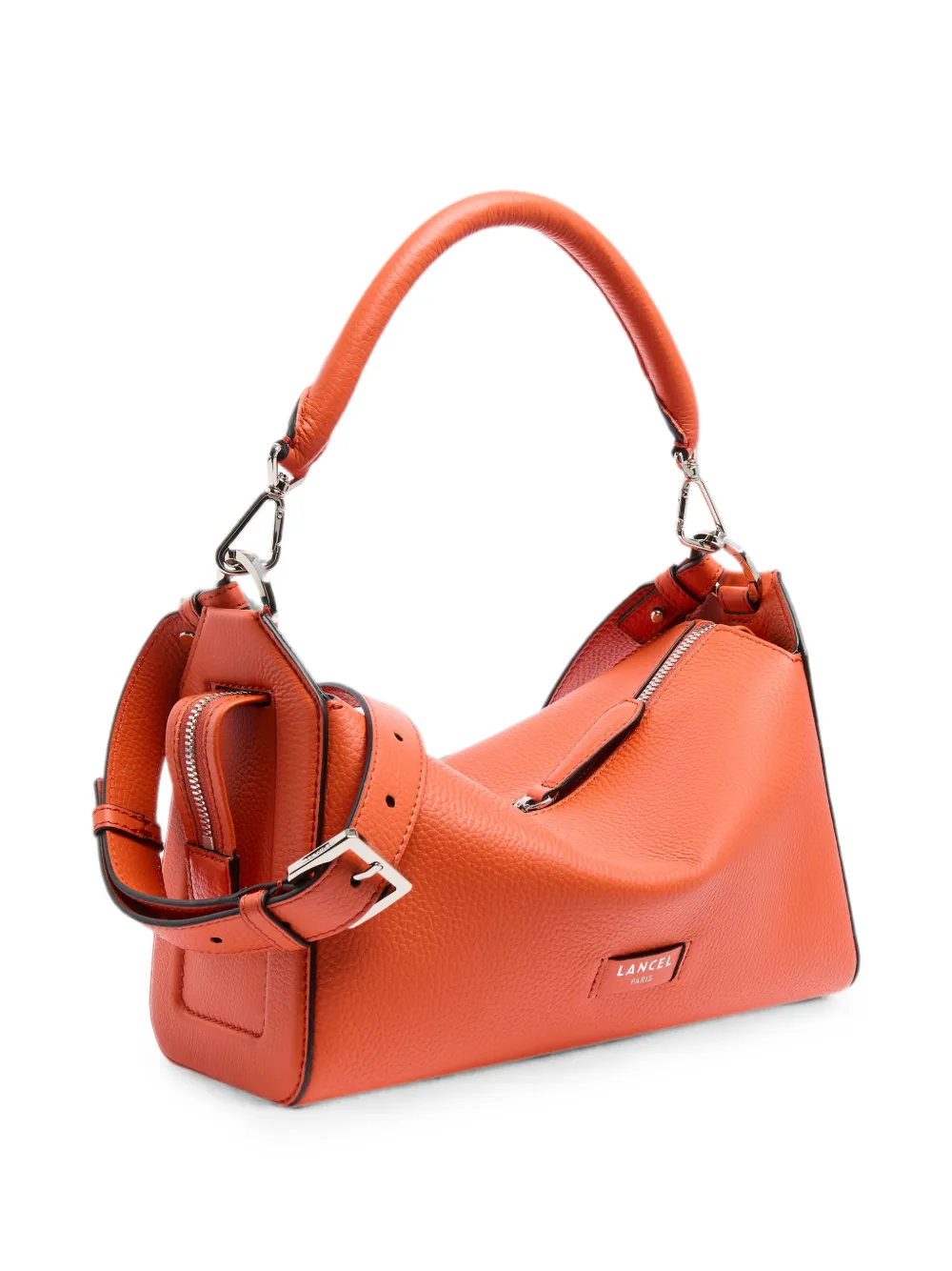 Lancel Louison leren schoudertas van textuur Oranje