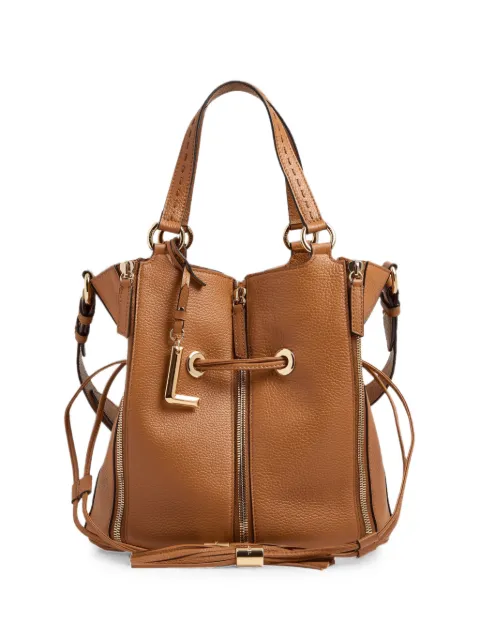 Lancel medium Premier Flirt leather-tassel bucket bag