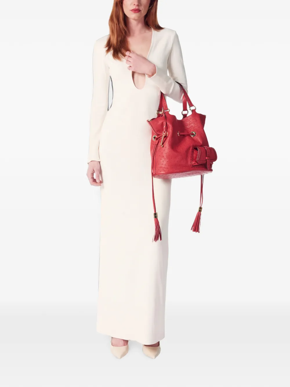 Lancel Premier Flirt medium bucket-tas Rood
