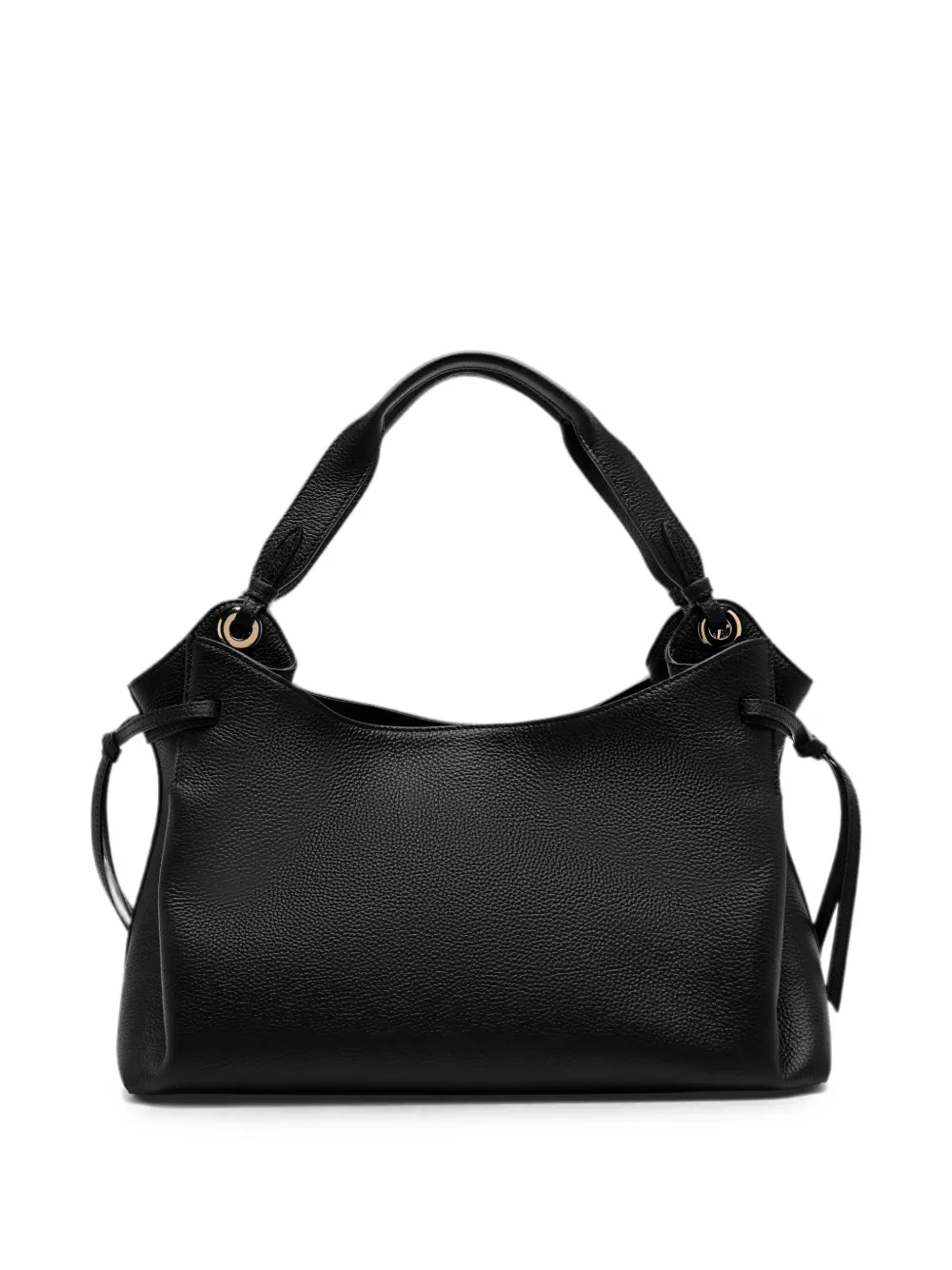 Lancel Medium Swann Leather Shoulder Bag In Black