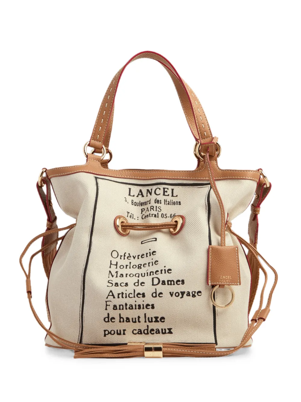Lancel medium Premier Flirt leather-trimmed bucket bag - Neutrals