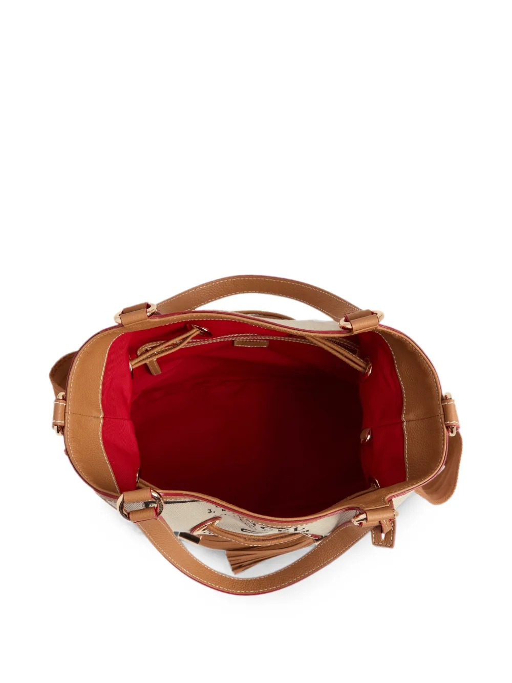 Lancel Medium Premier Flirt bucket-tas met leren afwerking Beige