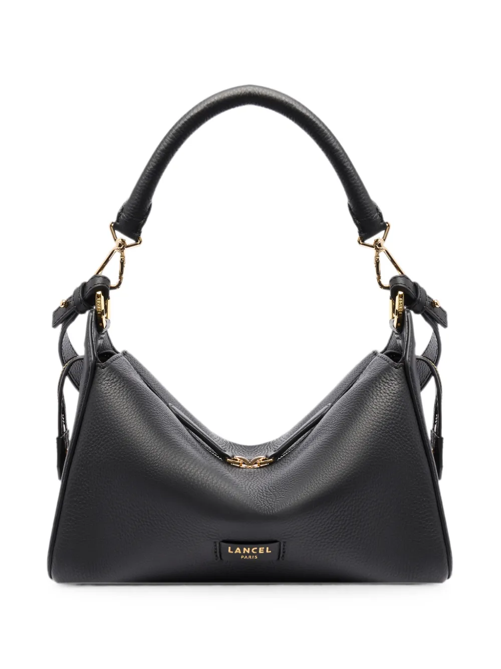 Lancel Louison grained leather shoulder bag - Black