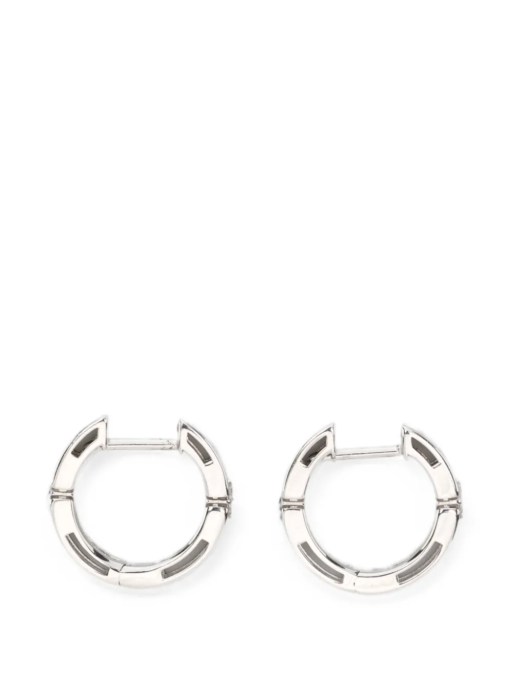 Roberto Coin diamond hoop earrings - Argento