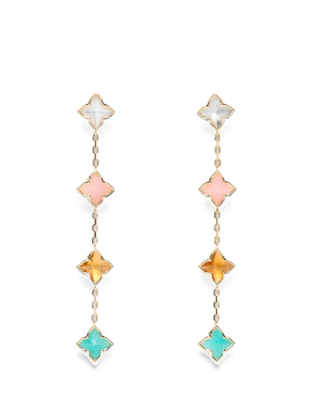 Roberto Coin Princess Flower drop earrings - Gold