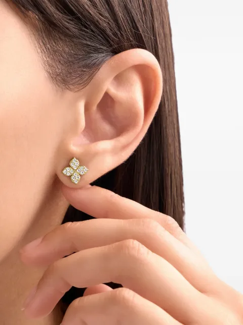 Roberto Coin Princess Flower diamond earrings