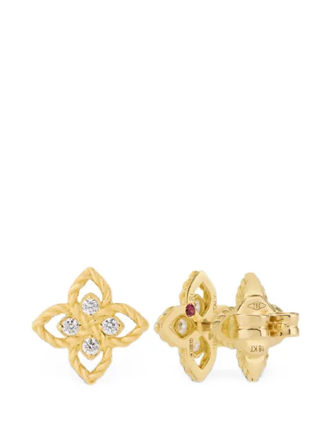Roberto Coin Princess Flower diamond earrings