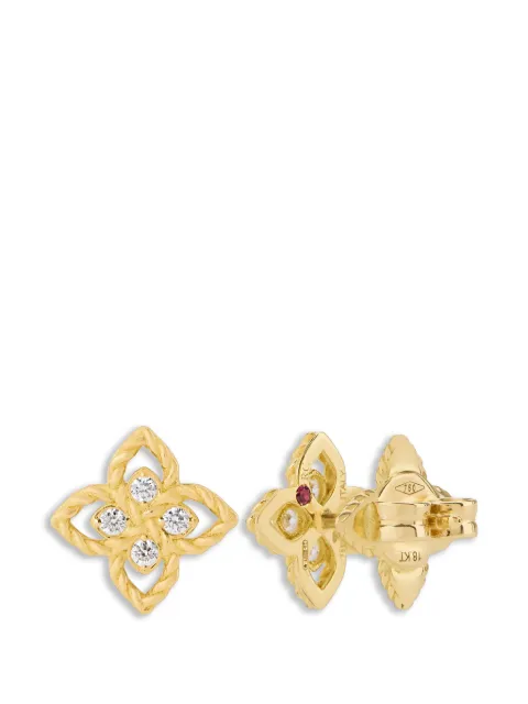 Roberto Coin Princess Flower diamond earrings