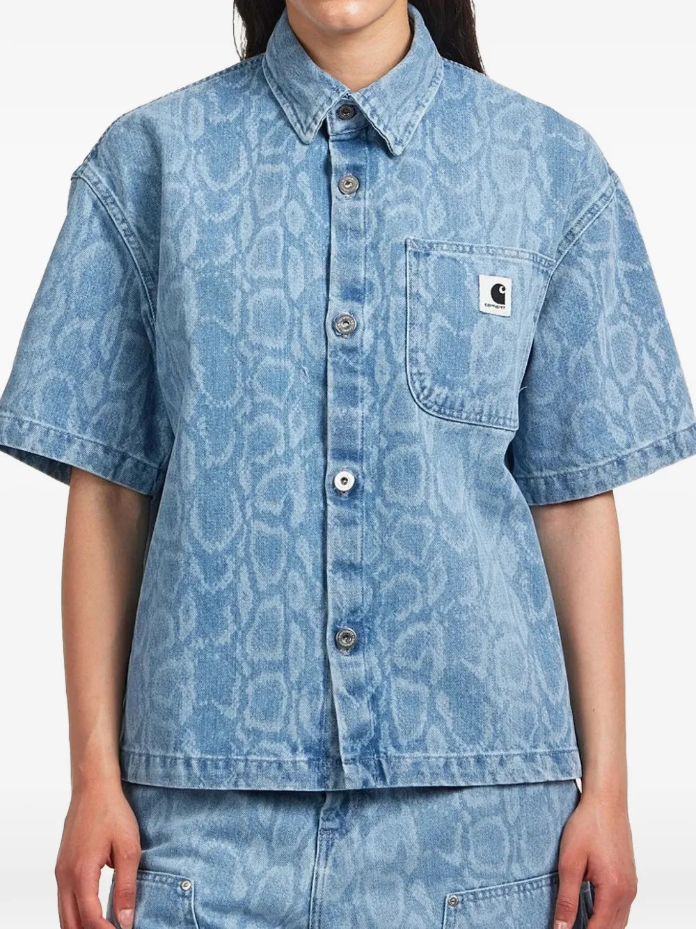 Carhartt WIP Snake Lovilia denim overhemd Blauw