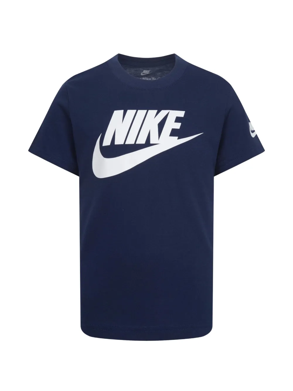 Nike Kids Futura Evergreen logo-print T-shirt - Blu