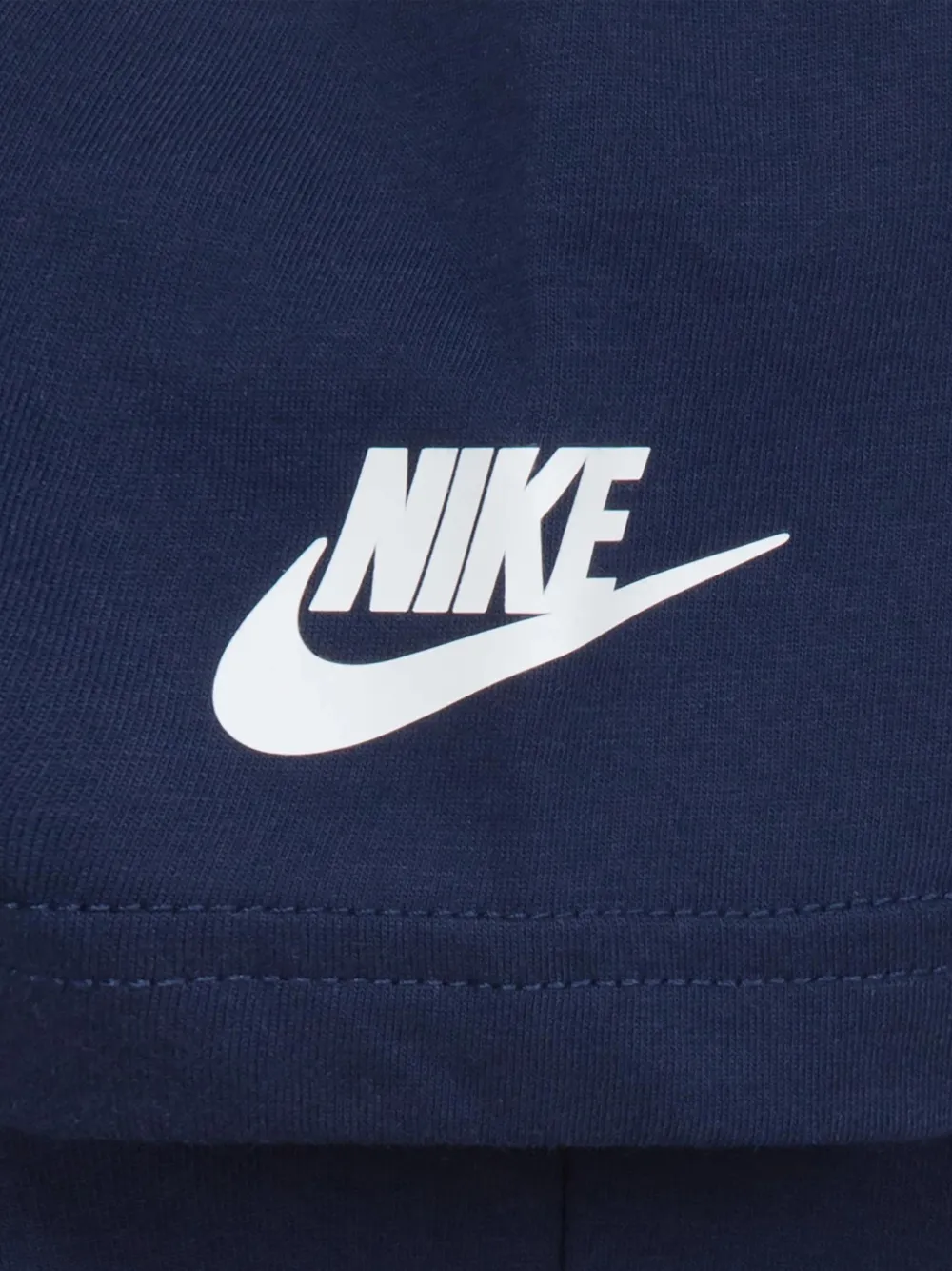 Nike Kids Futura Evergreen T-shirt met logoprint Blauw