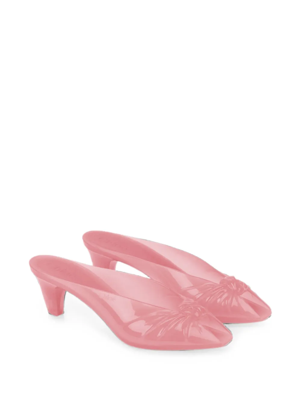Chloé knotted pointed-toe mules Roze