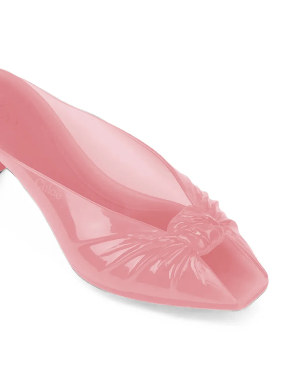 Chloé knotted pointed-toe mules Roze