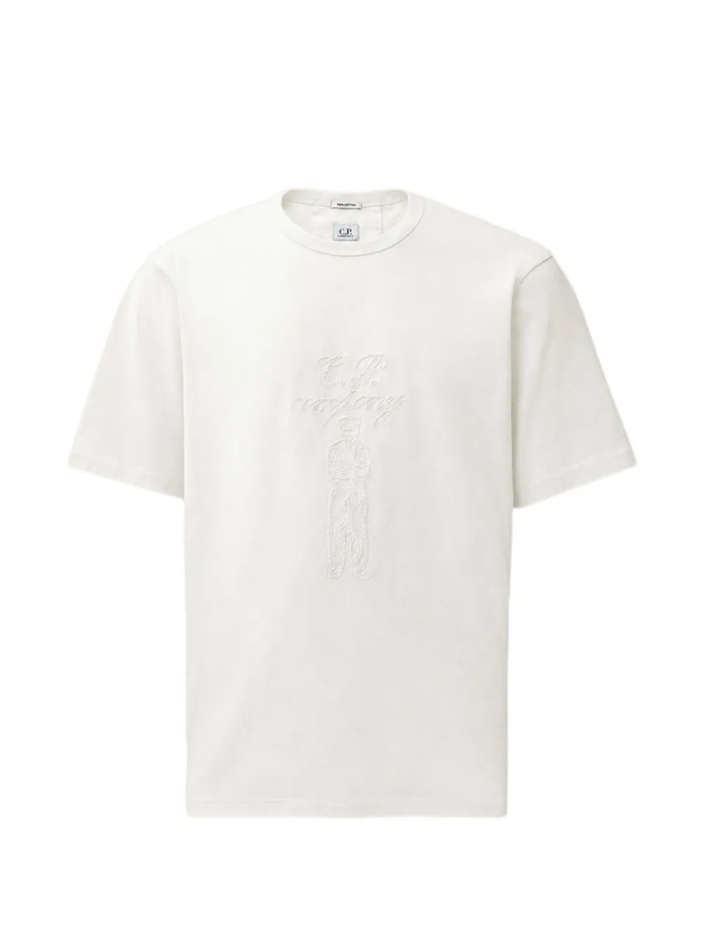 C.P. Company 30/2 mercerized-jersey twisted short-sleeve British Sailor T-shirt - Bianco