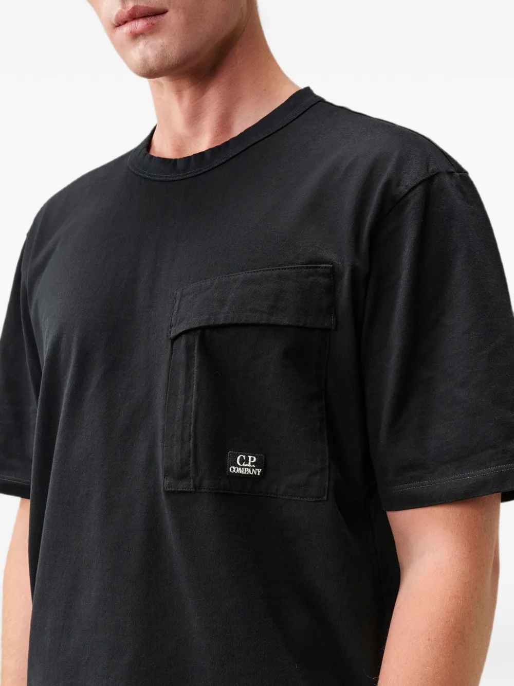 C.P. Company 30 2 jersey T-shirt met korte mouwen en gedraaid effect Zwart
