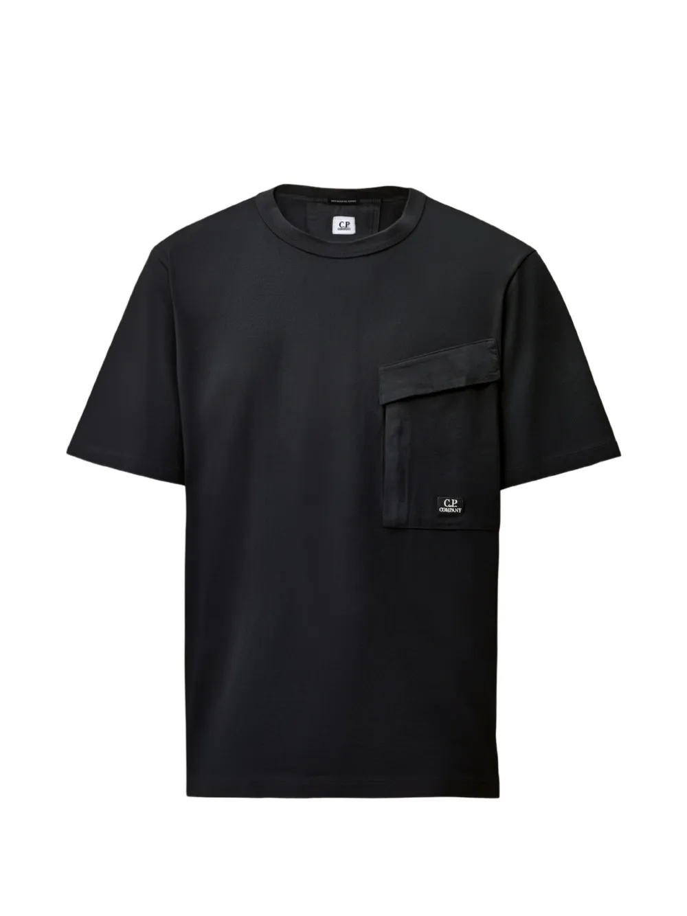 C.P. Company 30/2 mercerized-jersey twisted short-sleeve pocket T-shirt - Schwarz