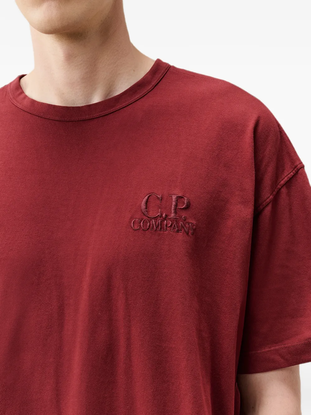C.P. Company T-shirt met geborduurd logo Rood