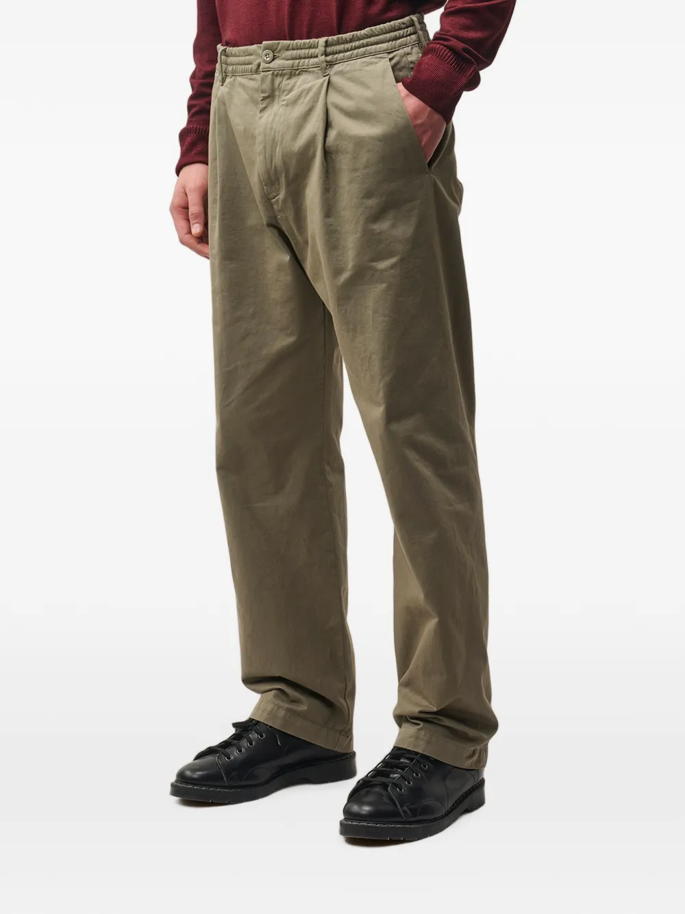C.P. Company Broek met elastische taille Groen