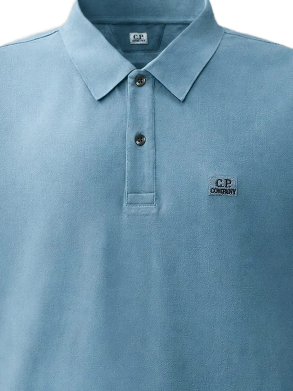 C.P. Company Stretch piquet poloshirt met korte mouwen Blauw