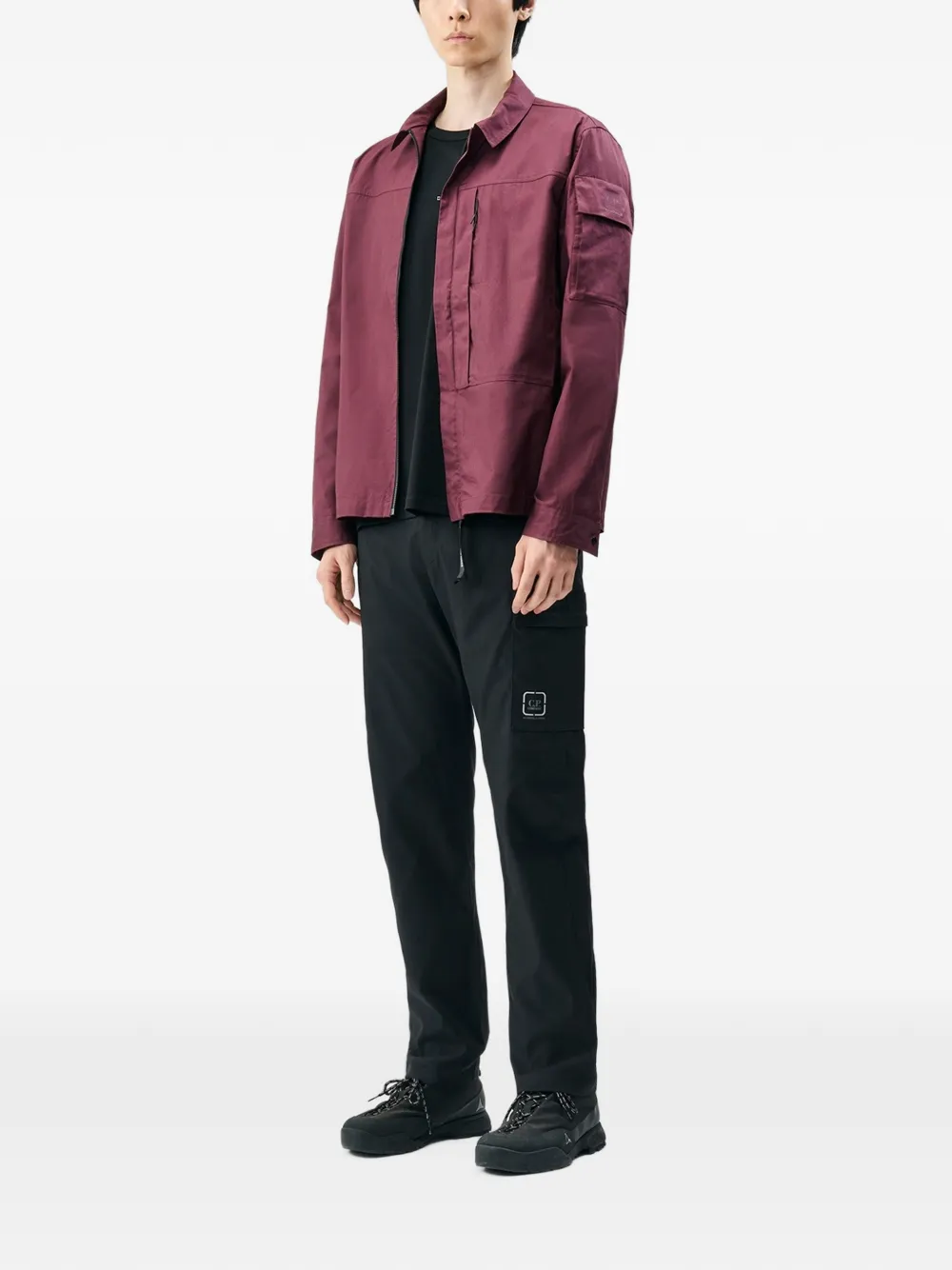 C.P. Company Metropolis Series gabardine zipped overshirt Rood
