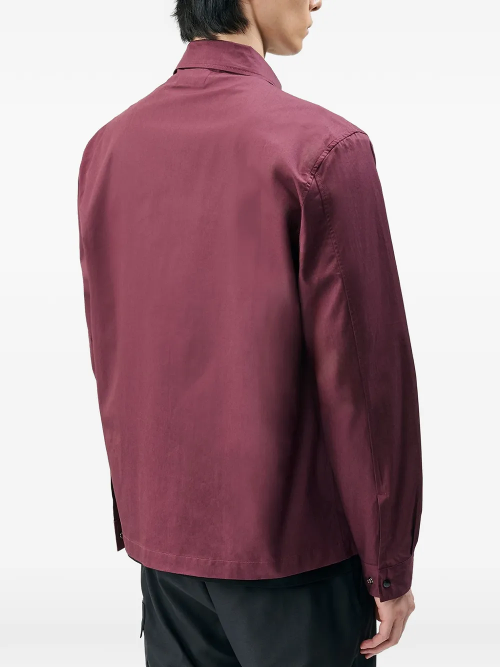 C.P. Company Metropolis Series gabardine zipped overshirt Rood