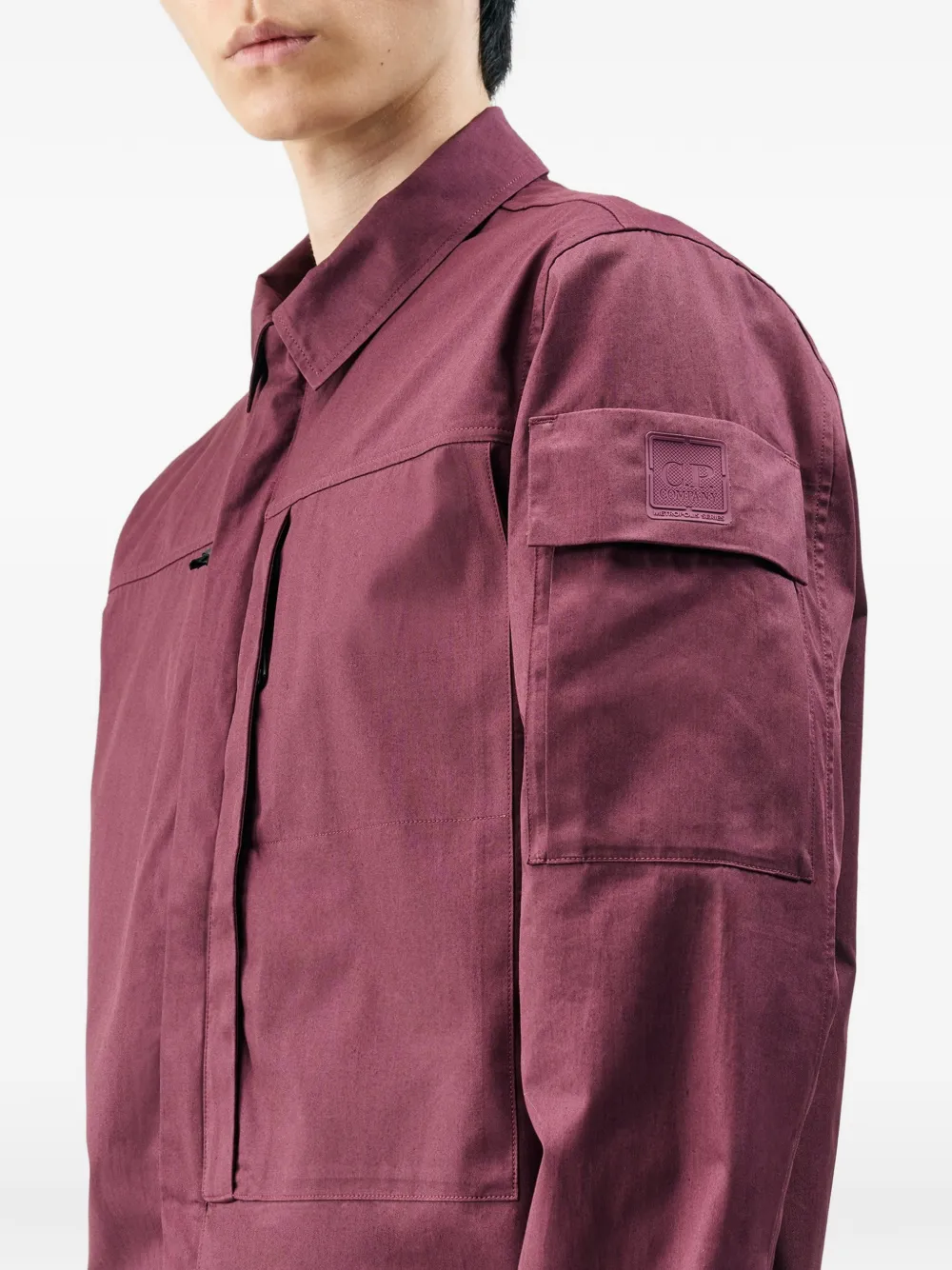 C.P. Company Metropolis Series gabardine zipped overshirt Rood