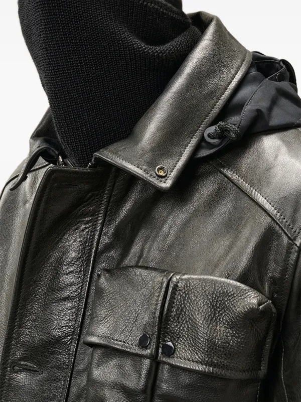 C.P. Company Goggle-detail Leather Jacket | Black | FARFETCH