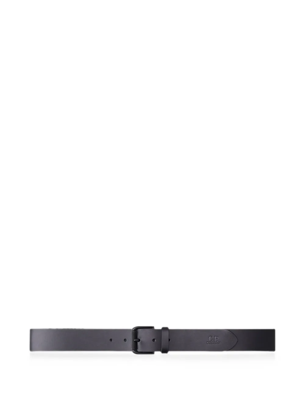 C.P. Company 디보스드 로고 레더 벨트 | 블랙 | Image 1
