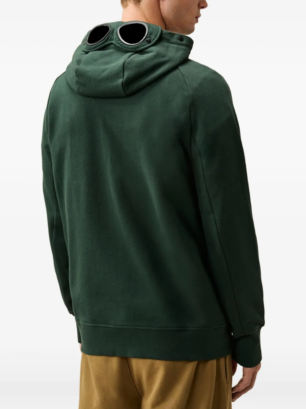 C.P. Company Goggle fleece sweater met rits Groen