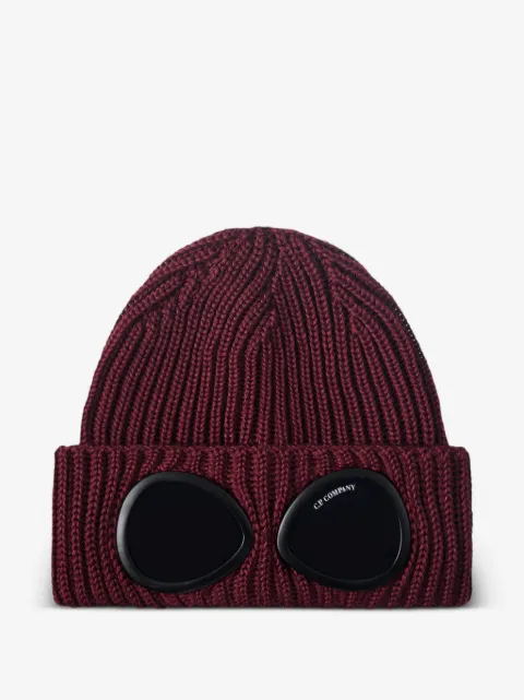 C.P. Company Goggle ribbed-knit beanie hat