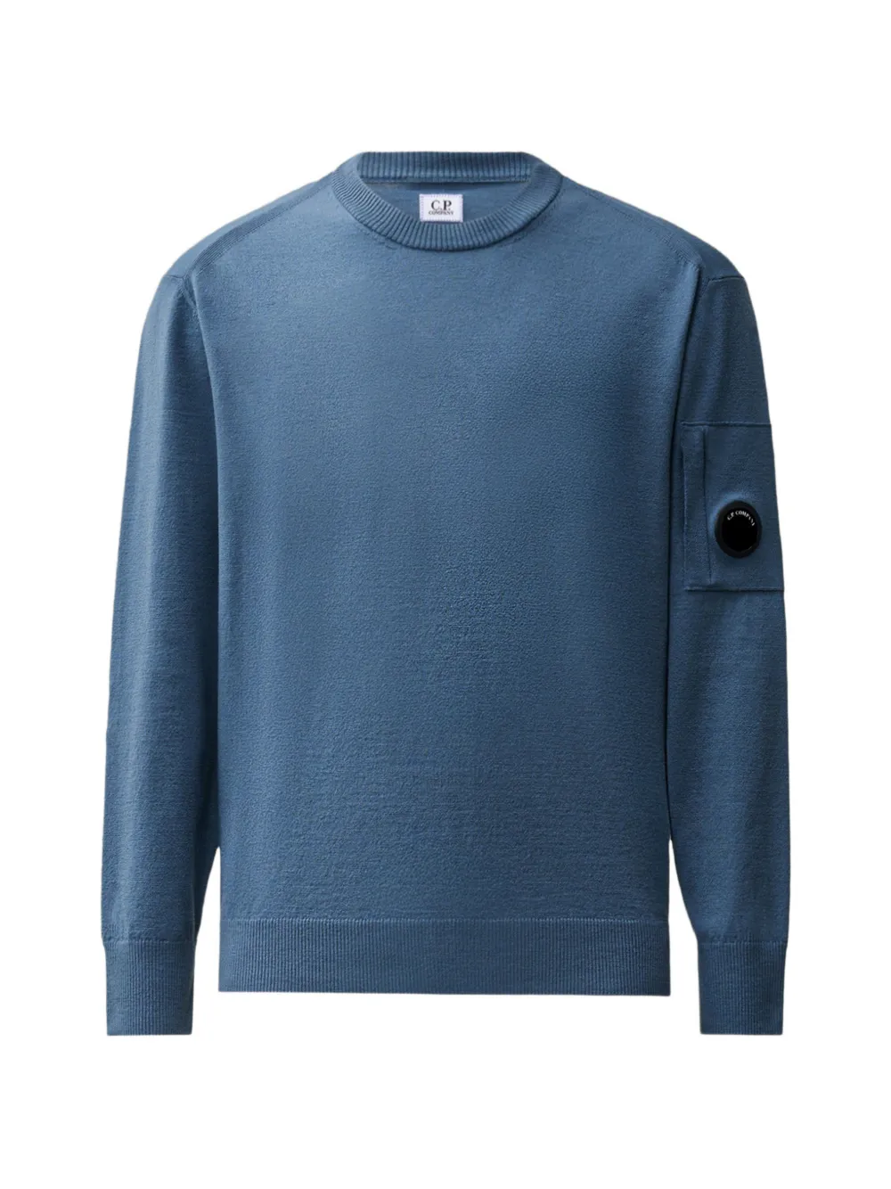 C.P. Company Lens-detail crew-neck sweater - Blu