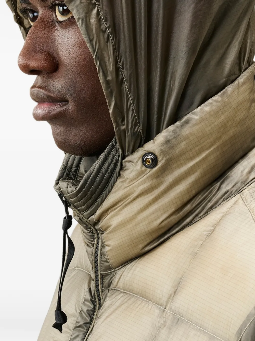 C.P. Company D.D. shell Lens hooded down jacket Groen