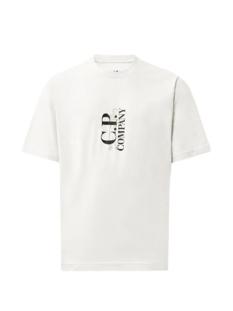 C.P. Company 30/1 jersey short sleeve vertical logo T-shirt