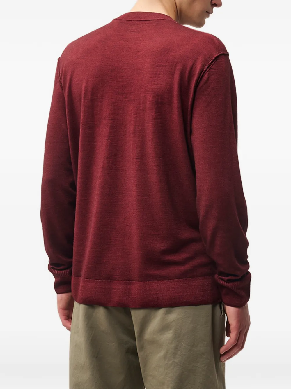 C.P. Company Trui met raglan mouwen en Lens-detail Rood