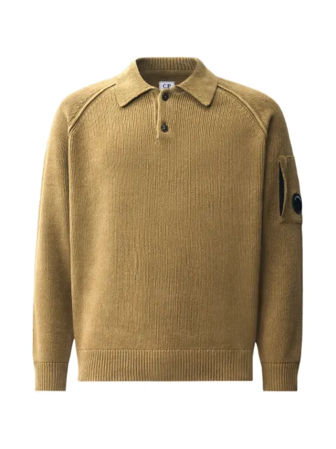 C.P. Company Lens-detail rib-knit polo shirt