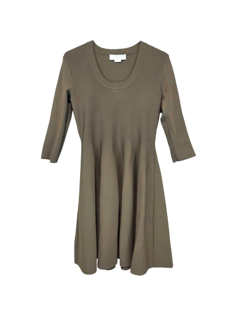 Stella McCartney fine-knit flared mini dress - Marrone
